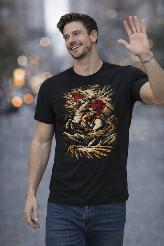Napoleon Crossing the Alps Renaissance Art T-Shirt