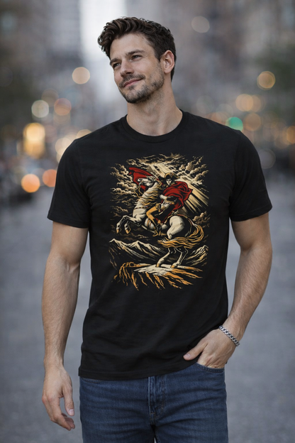 Napoleon Crossing the Alps Renaissance Art T-Shirt