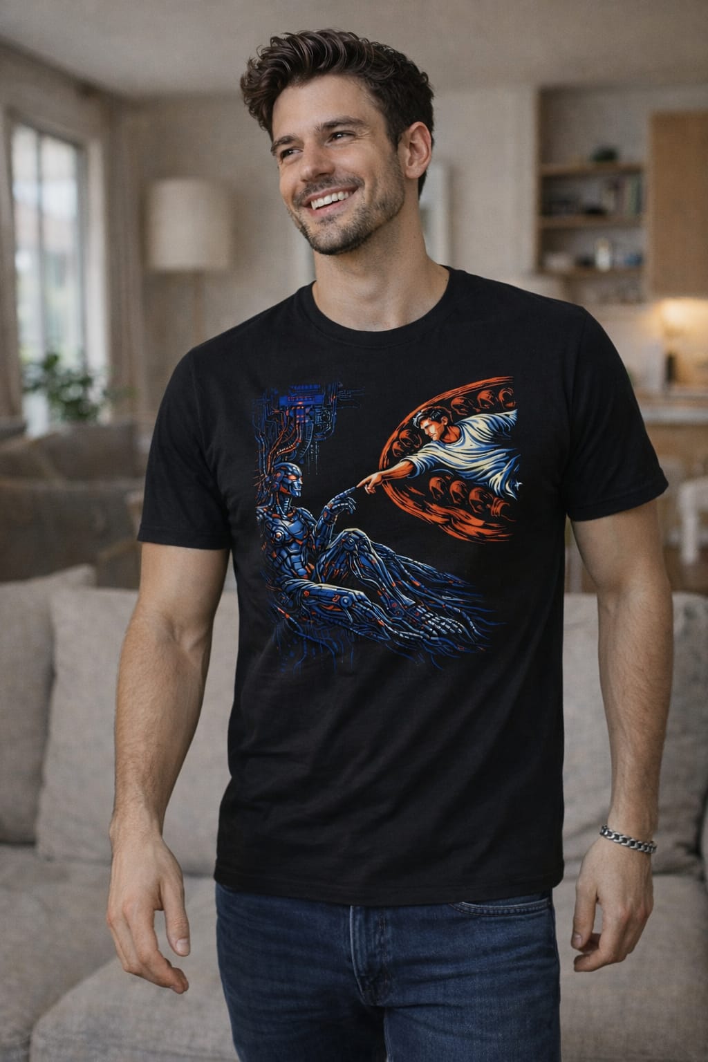The Creation of AI Renaissance Art T-Shirt