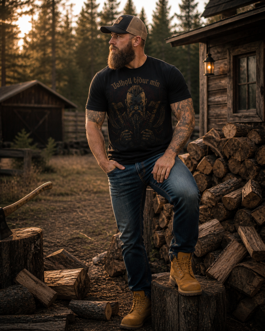 Viking Norse Mythology, Valhalla Awaits Me T-Shirt