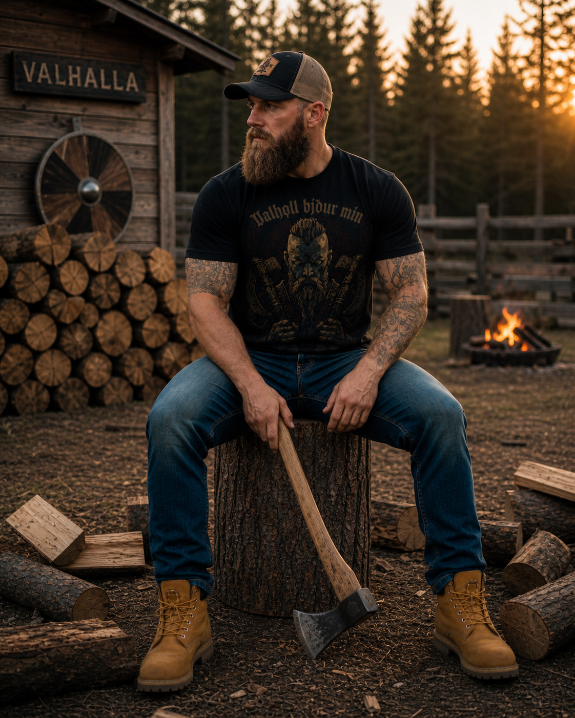 Viking Norse Mythology, Valhalla Awaits Me T-Shirt