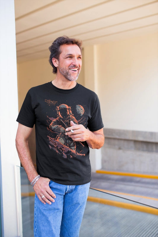Astronaut Soldier T-shirt, Sci-Fi Space Combat Graphic Tee, Science T-shirt, Gamer Men's Tee