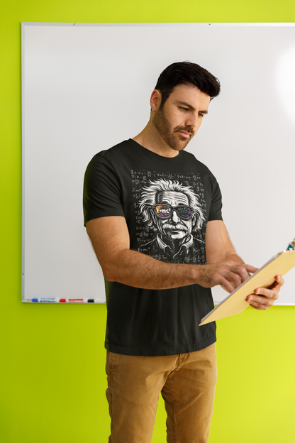 Relativity Genius Portrait T-shirt, Einstein Inspired, E=mc² Science Physics Art Tee