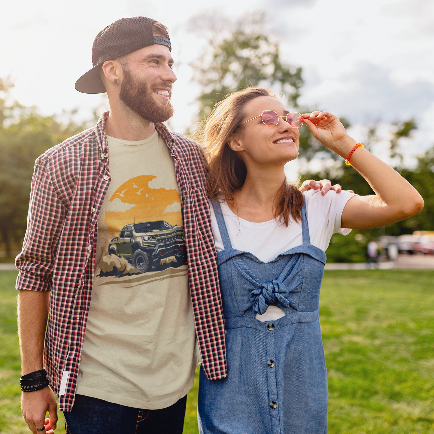 Off-Road Desert Truck T-Shirt – Dune Rider Adventure Graphic Tee, 4x4 Overland Pickup Art, Truck Enthusiasts Men's Tee