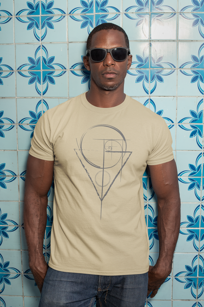 Fibonacci Golden Ratio Geometry T-Shirt, Science, STEM Student, Mathematics, Sacred Geometry Spiral Men's Tee