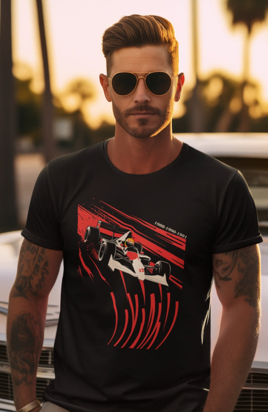 1988 Retro Racing Legend T-Shirt, Classic Formula Car Graphic Tee, Vintage Motorsport Shirt for Car Enthusiasts, Men's Tee